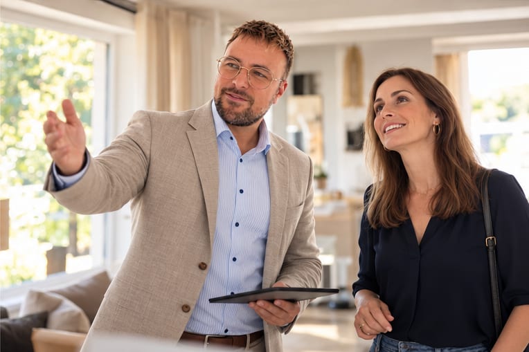 Nils Volkening bei einer Immobilienbesichtigung